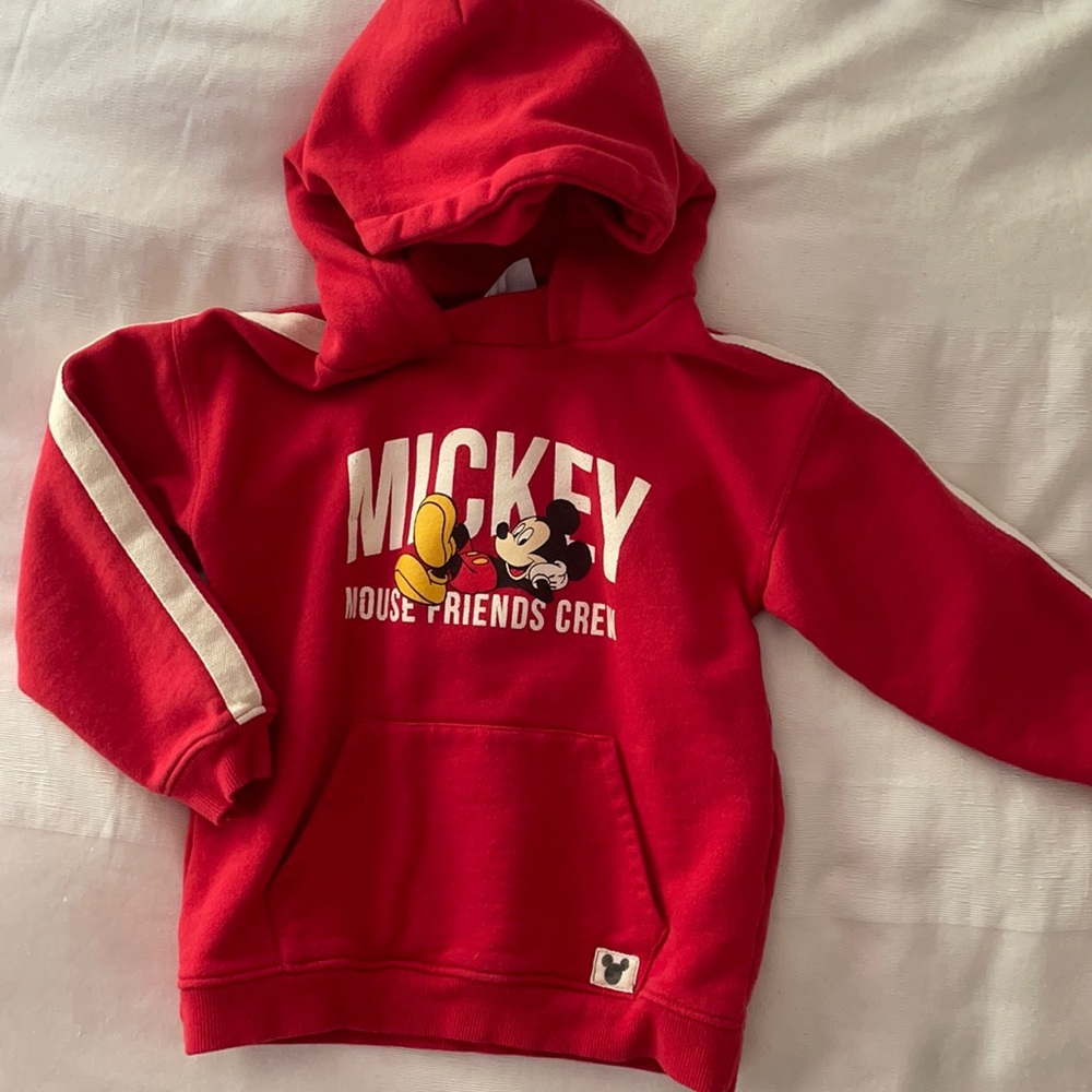 Boys Red Disney Mickey Mouse Hoodie